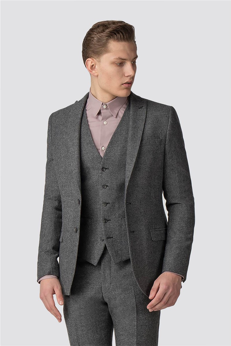  Grey Donegal Slim Fit Waistcoat