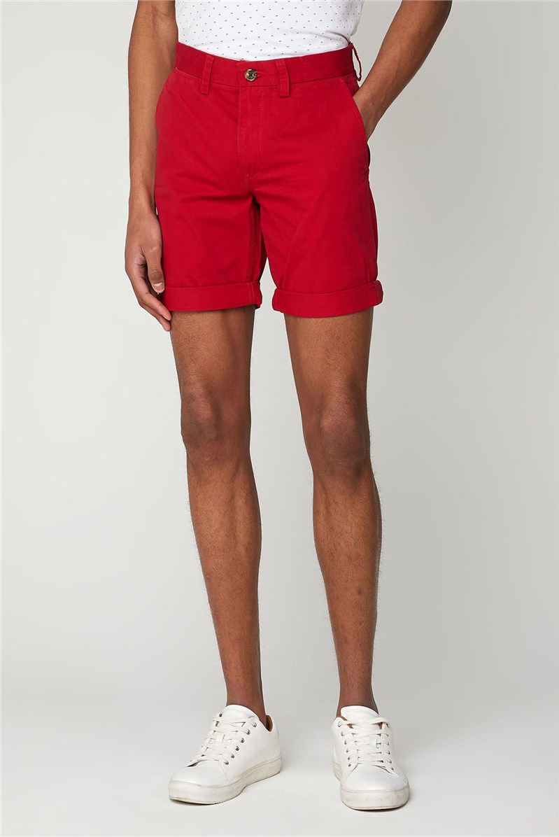  Men's Red Chino Shorts