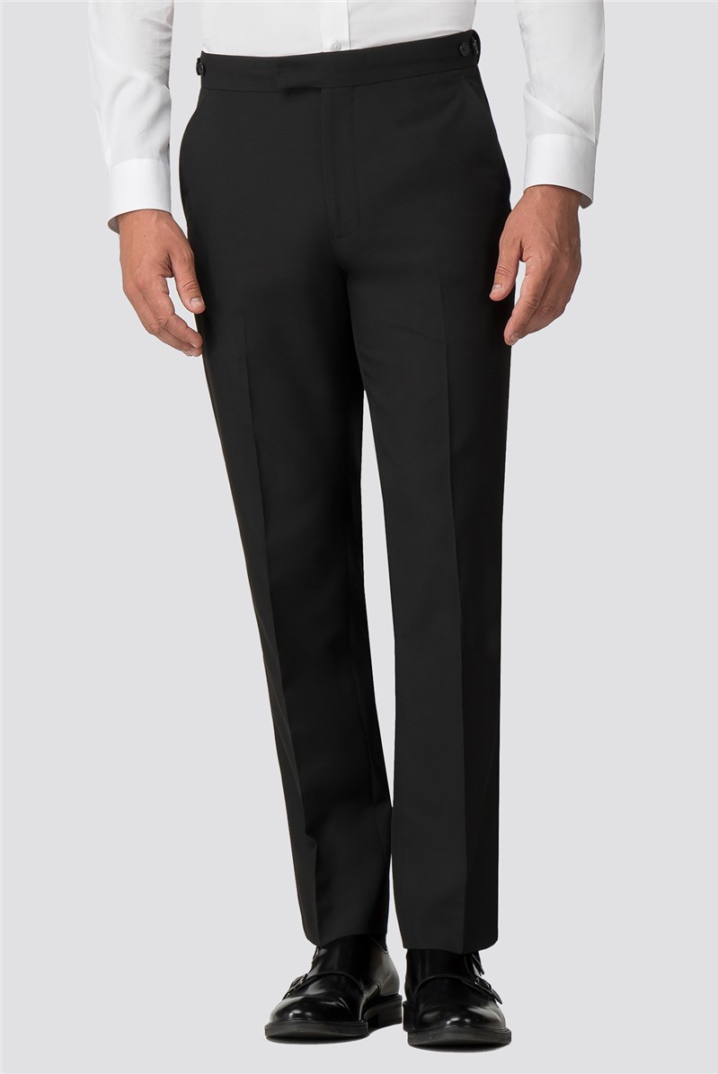  Black Regular Fit Tuxedo Trouser