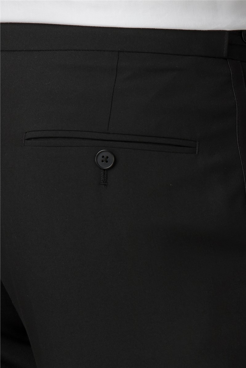  Black Regular Fit Tuxedo Trouser