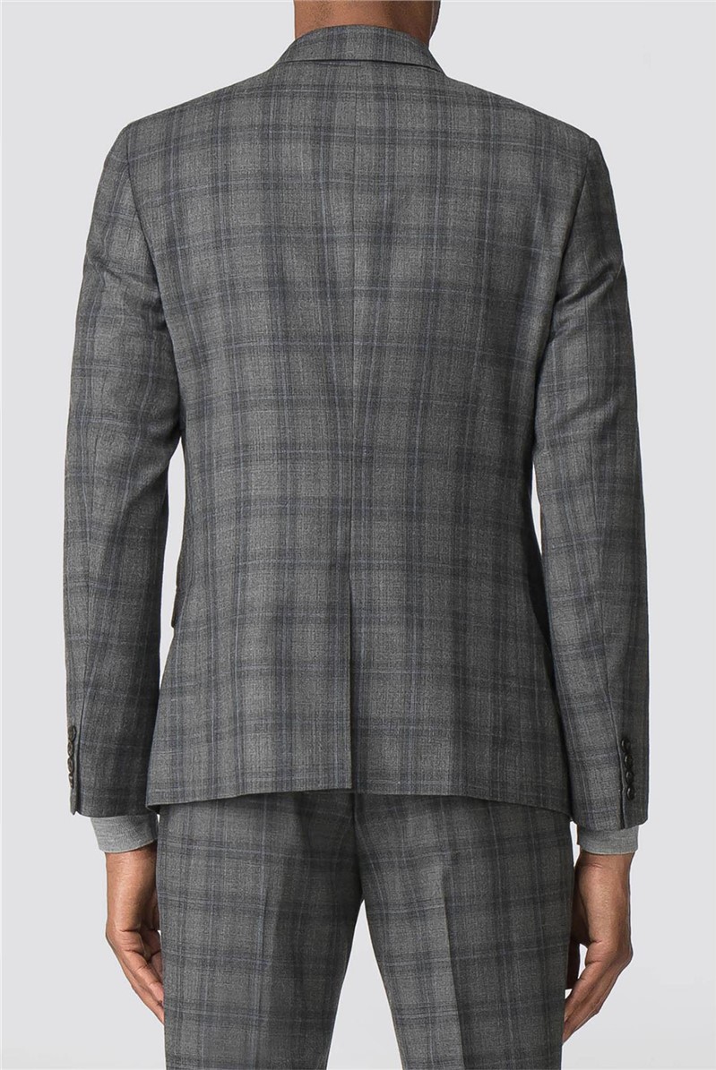  Cool Grey Blue Check Camden Jacket