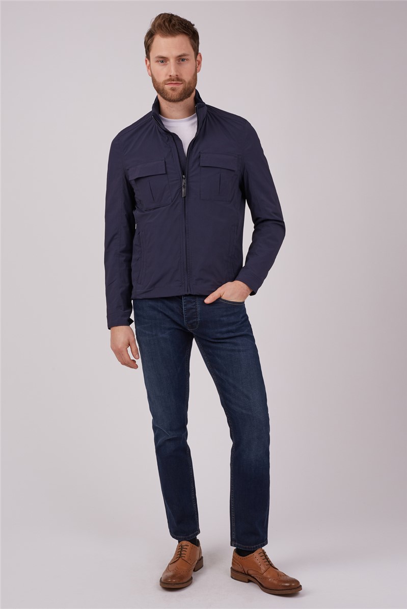 Jeff Banks Navy Lightweight Four Pocket Jacket