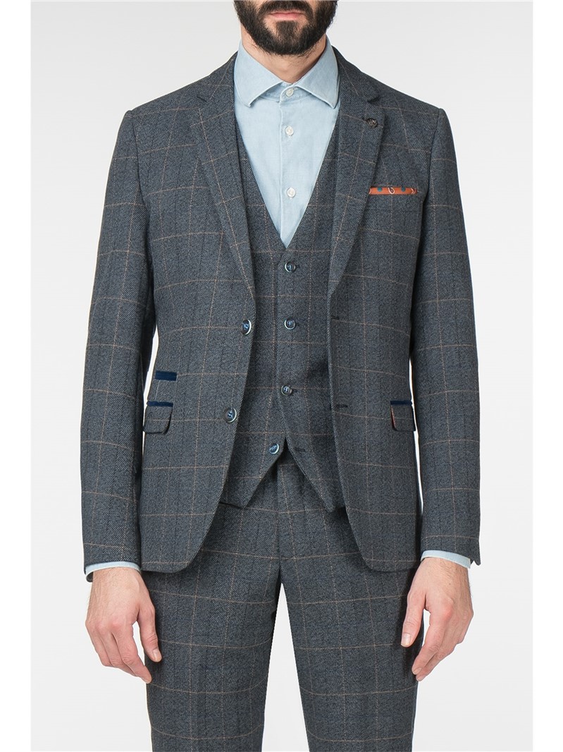  Scott Blue Tweed Check Jacket