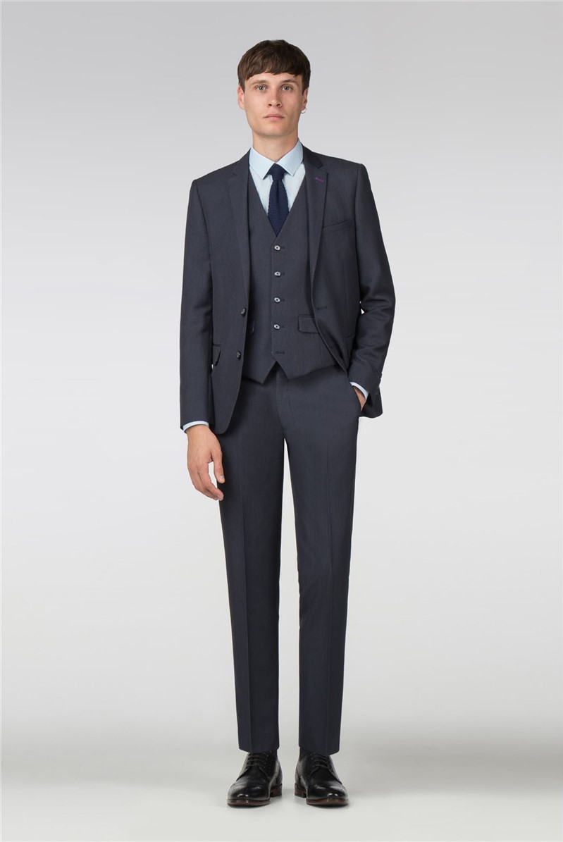 Harry Brown Navy Textured Suit Suit Direct