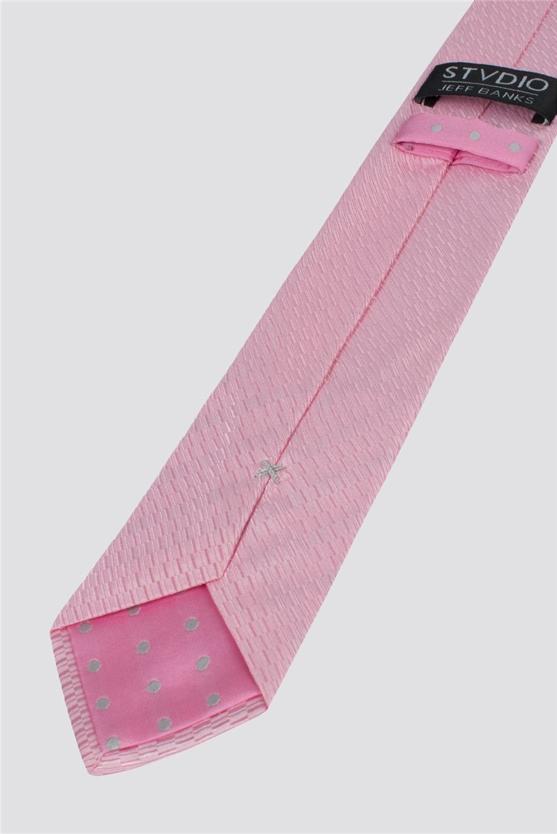 Jeff Banks Stvdio Pink Textured Mens Pink Tie Suit Direct