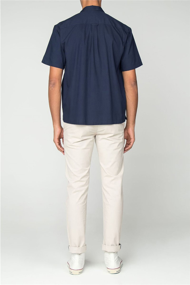  Short Sleeve Viscose Foliage Print Shirt