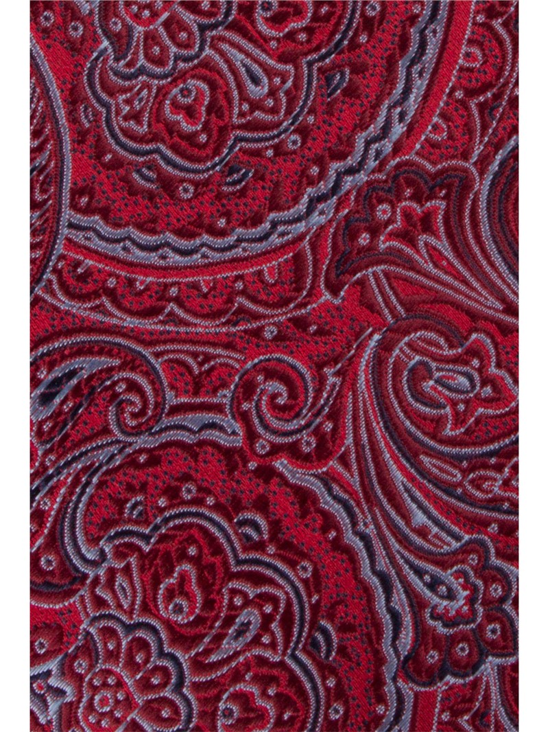  Red Paisley Jacquard Tie