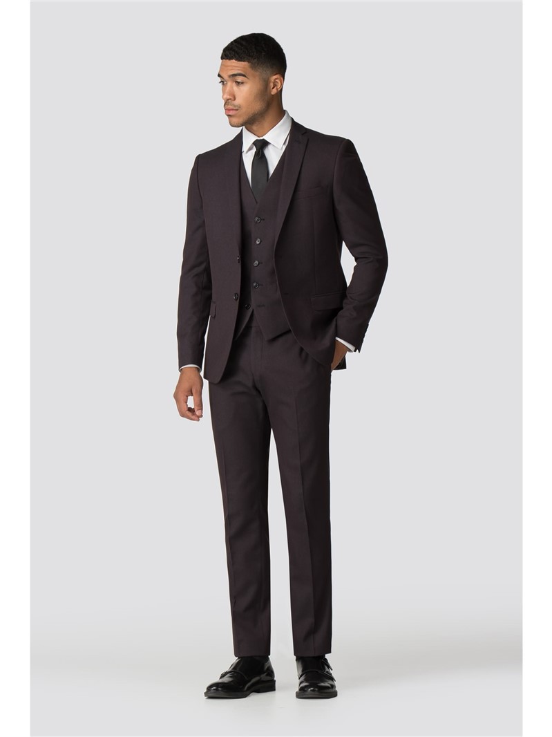 Limehaus | Burgundy Slim Fit Men's Formal Suit | Suit Direct