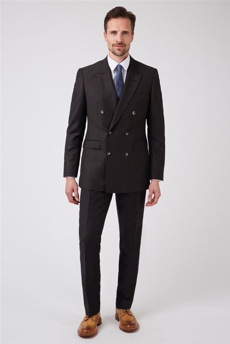  Tailored Fit Charcoal Flannel Savrow Jacket