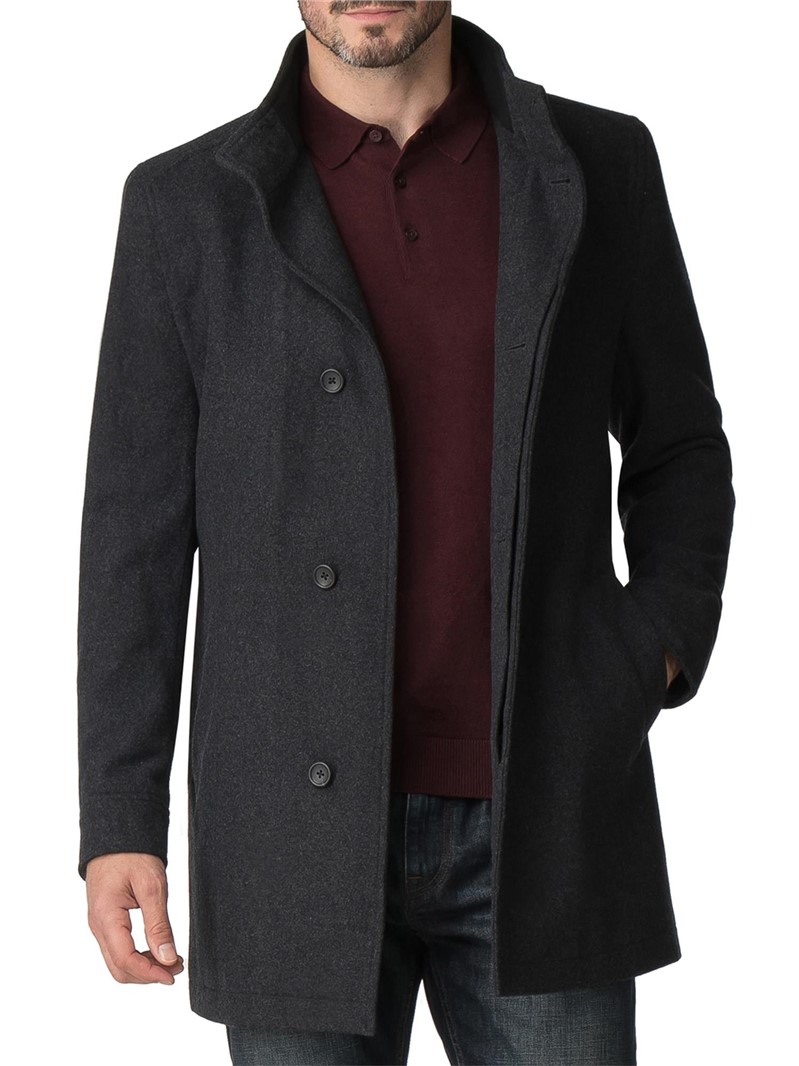 Charcoal wool mix discount coat