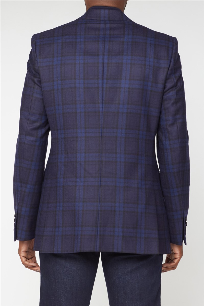 Hammond & Co | Black Blue Tartan Dinner Jacket | Suit Direct