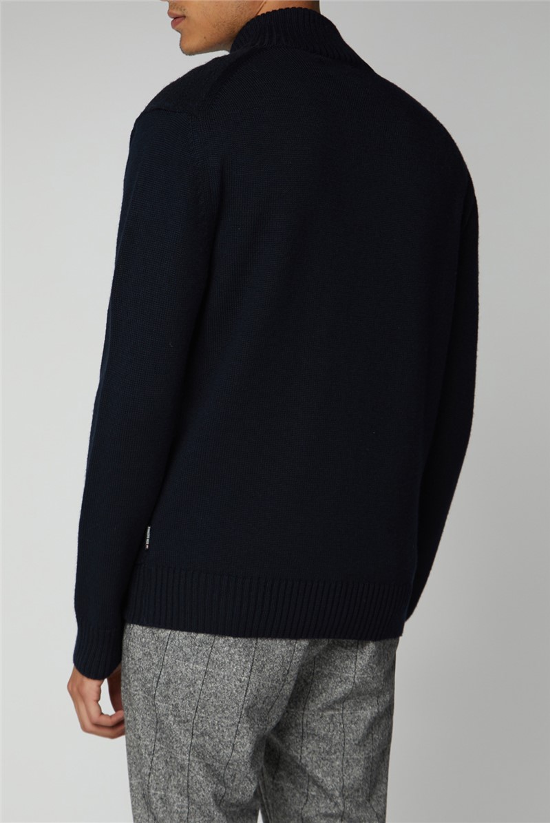 Ben Sherman Zip Thru Layer Knit