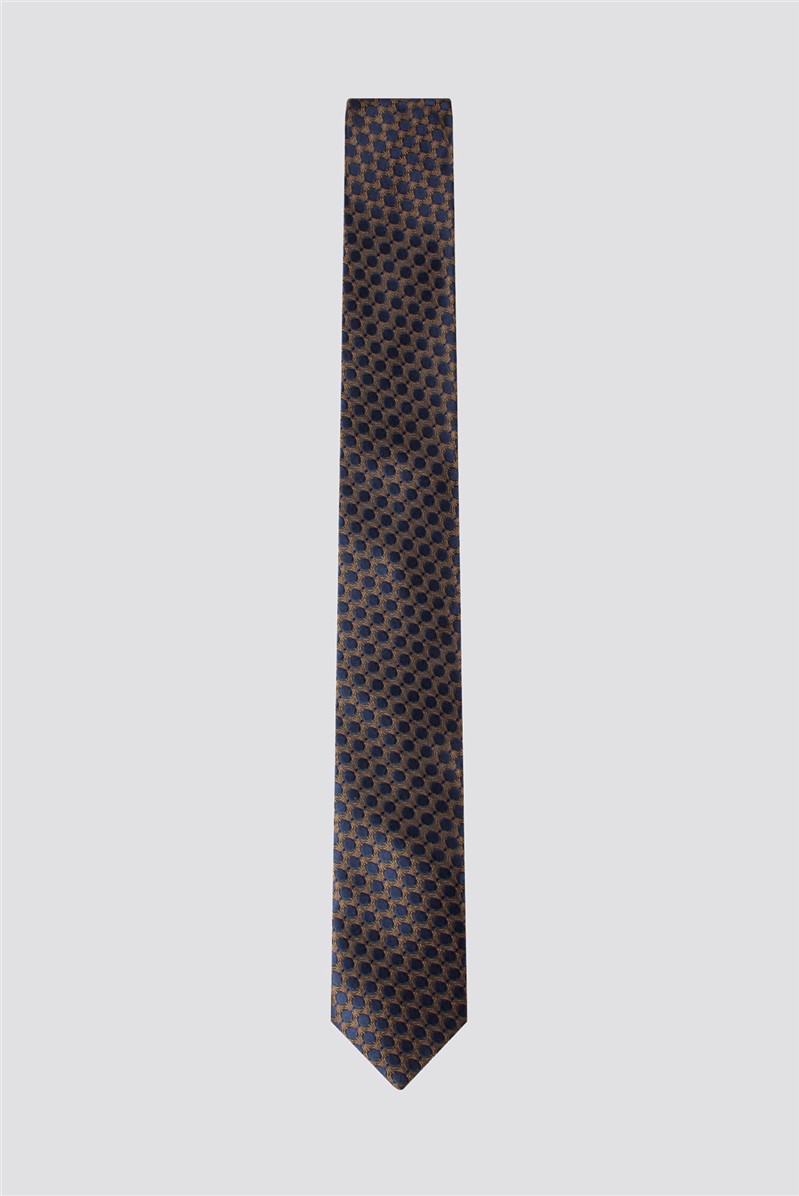 Limehaus Navy Textured Tie & Hank Set