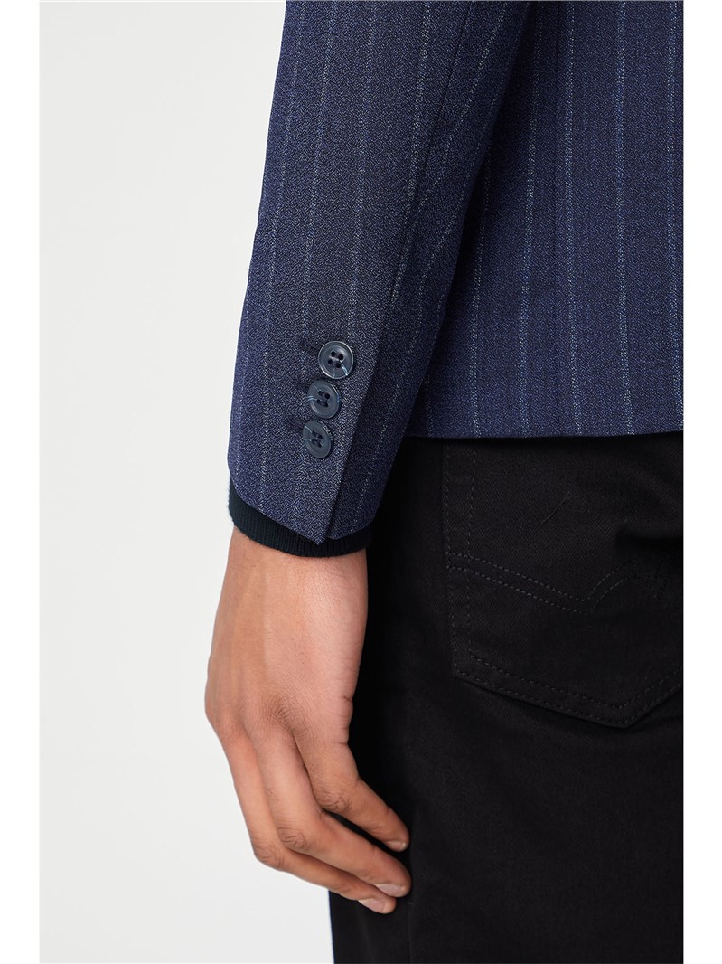 Long clearance pinstripe blazer