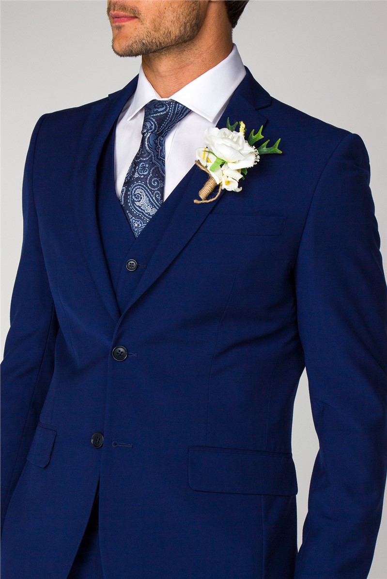  Occasions Blue Regular Fit Suit Jacket