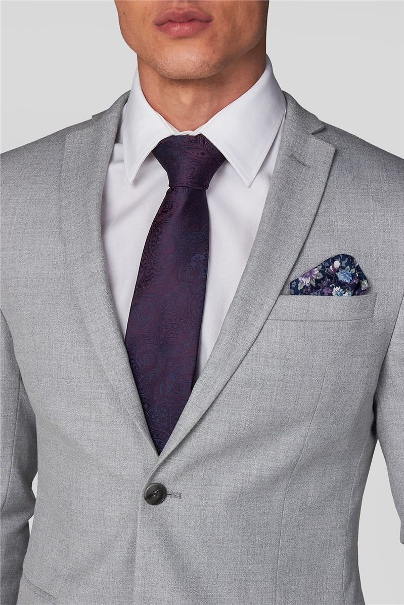  Light Grey Slim Fit Suit Jacket