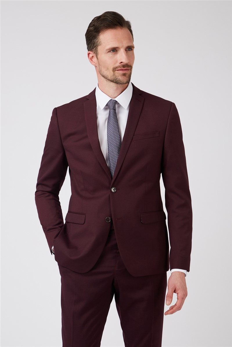 Red Herring Skinny Fit Burgundy Jacket