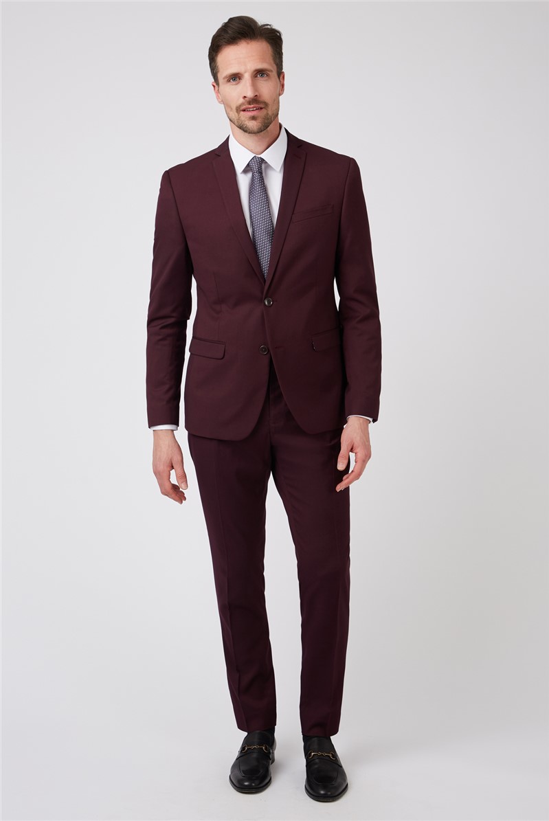 Red Herring Skinny Fit Burgundy Jacket