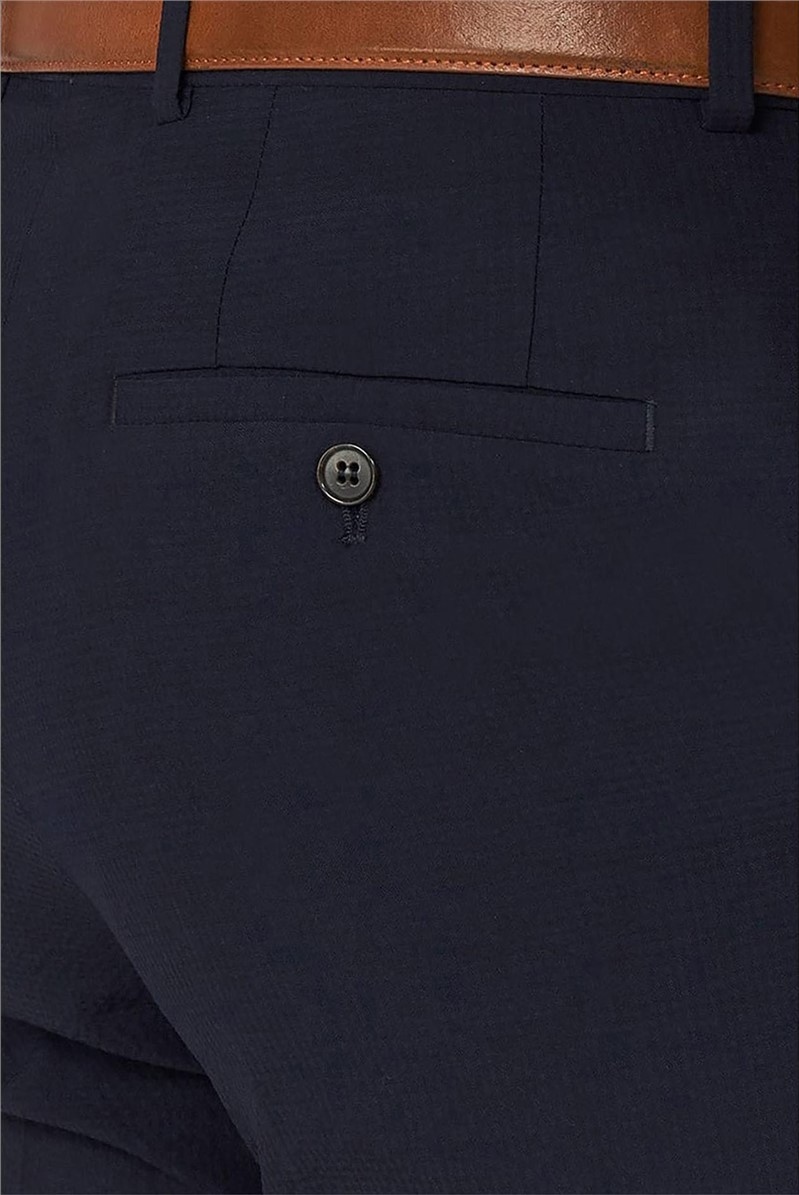 Studio Navy Seersucker Slim Fit Ivy League Trousers