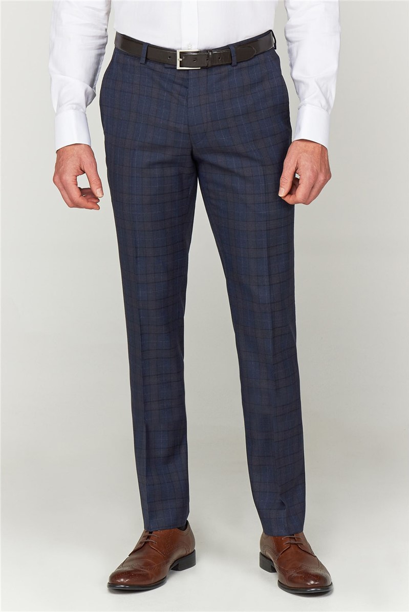 Racing Green | Heritage Blue Checked 3 Piece Suit | Suit Direct