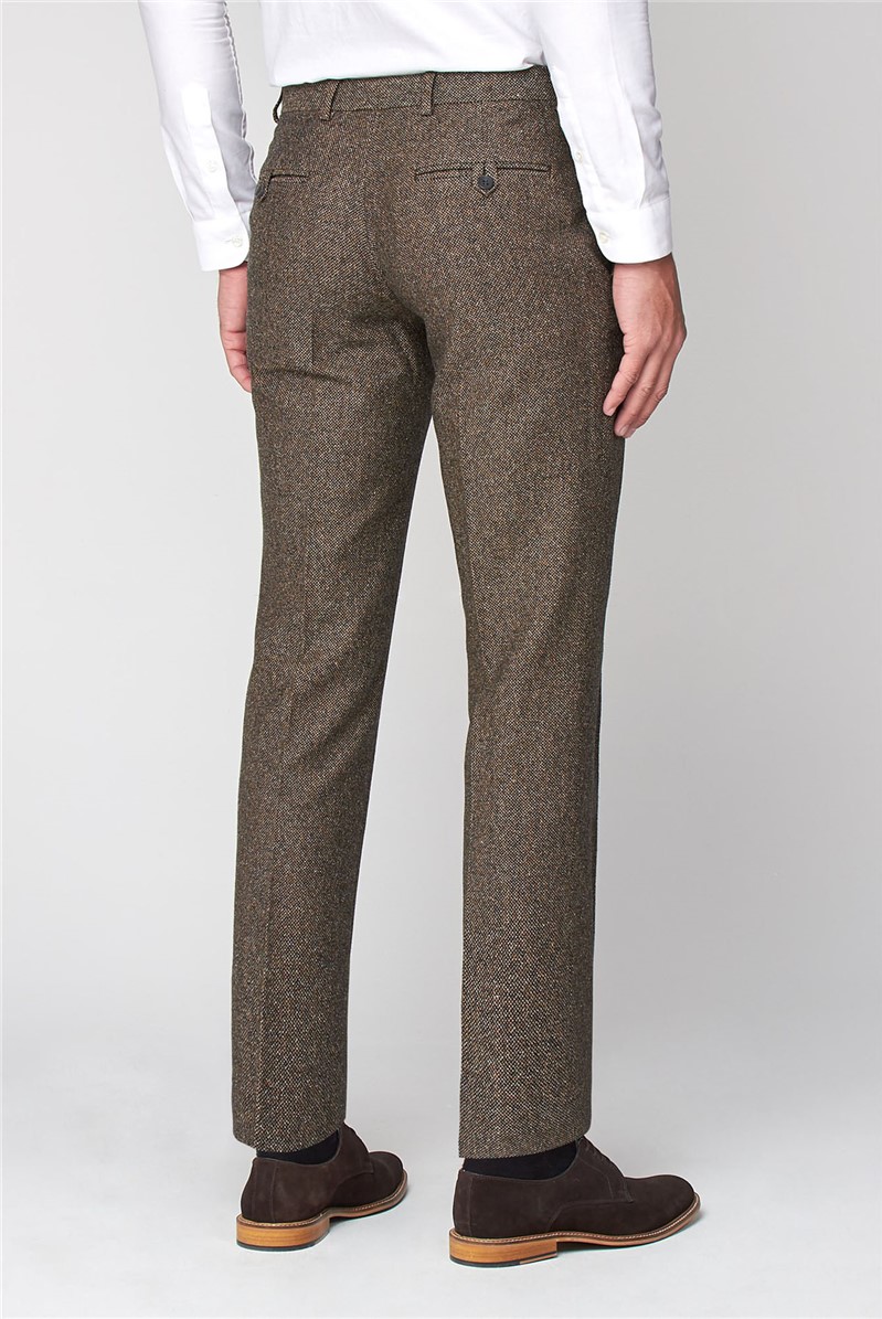  Oatmeal Texture Tailored Fit Trousers