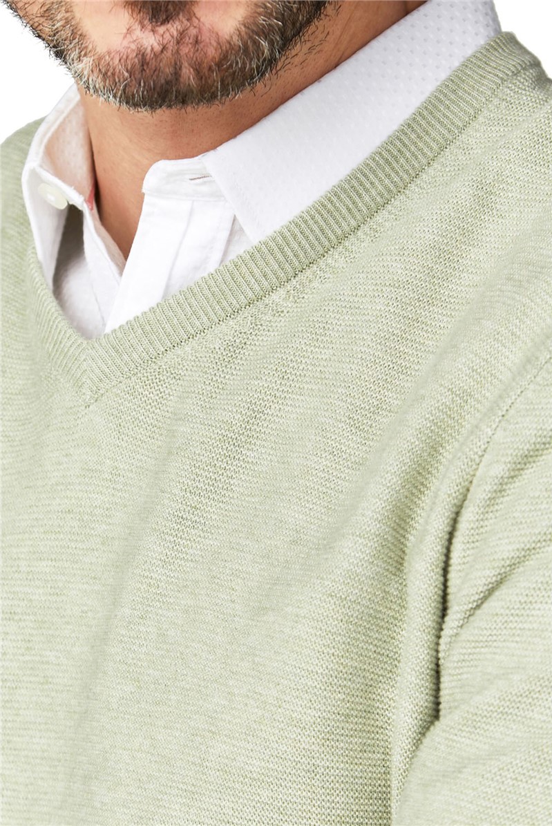 Jeff Banks Mint Green Men's V Neck Jumper Suit Direct