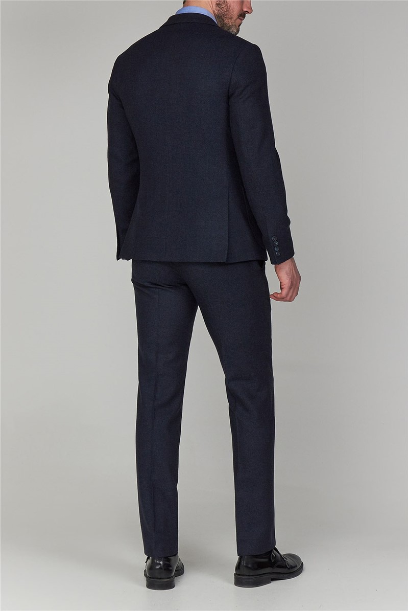  Navy Texture Tailored Fit Jacket