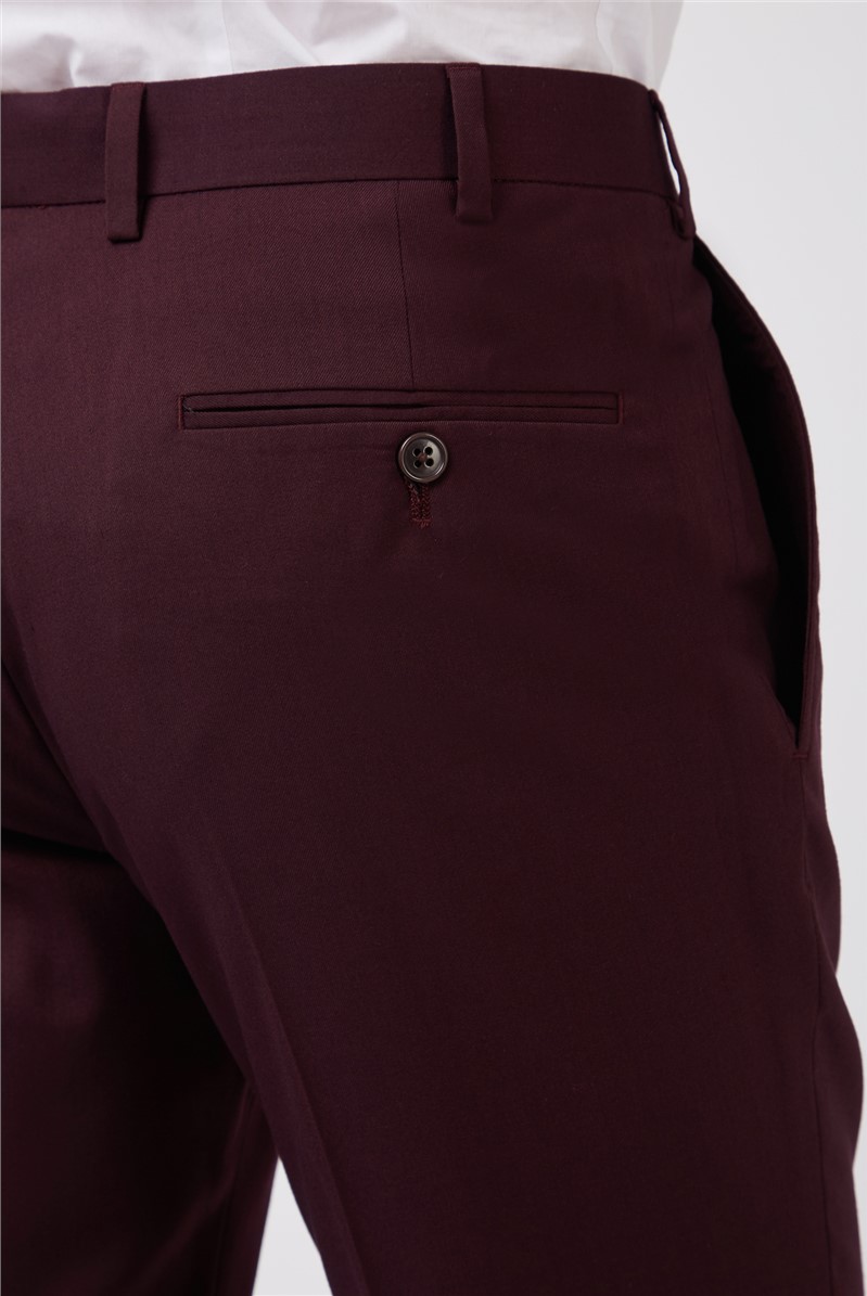 Red Herring Skinny Fit Burgundy Trousers