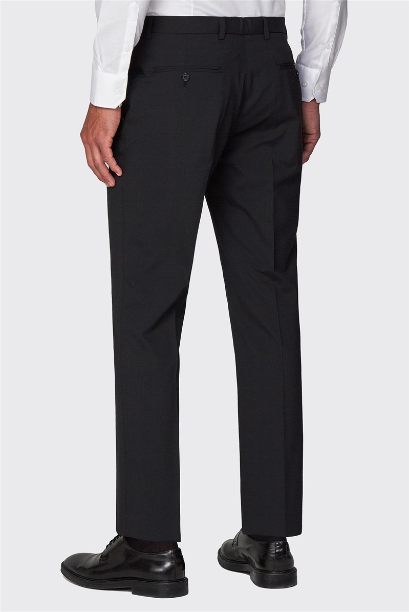 Black Plain Formal Tailored Trousers