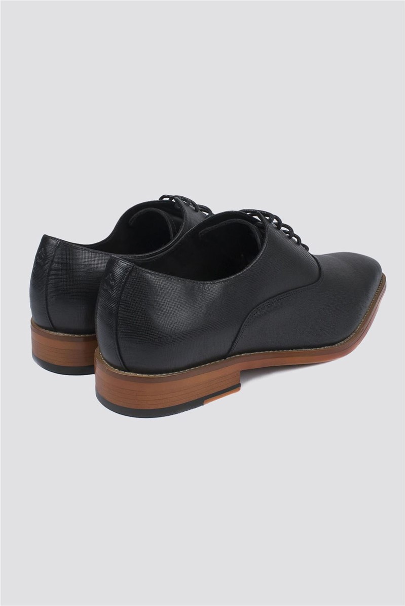  Black Textured Saffiano Shoe