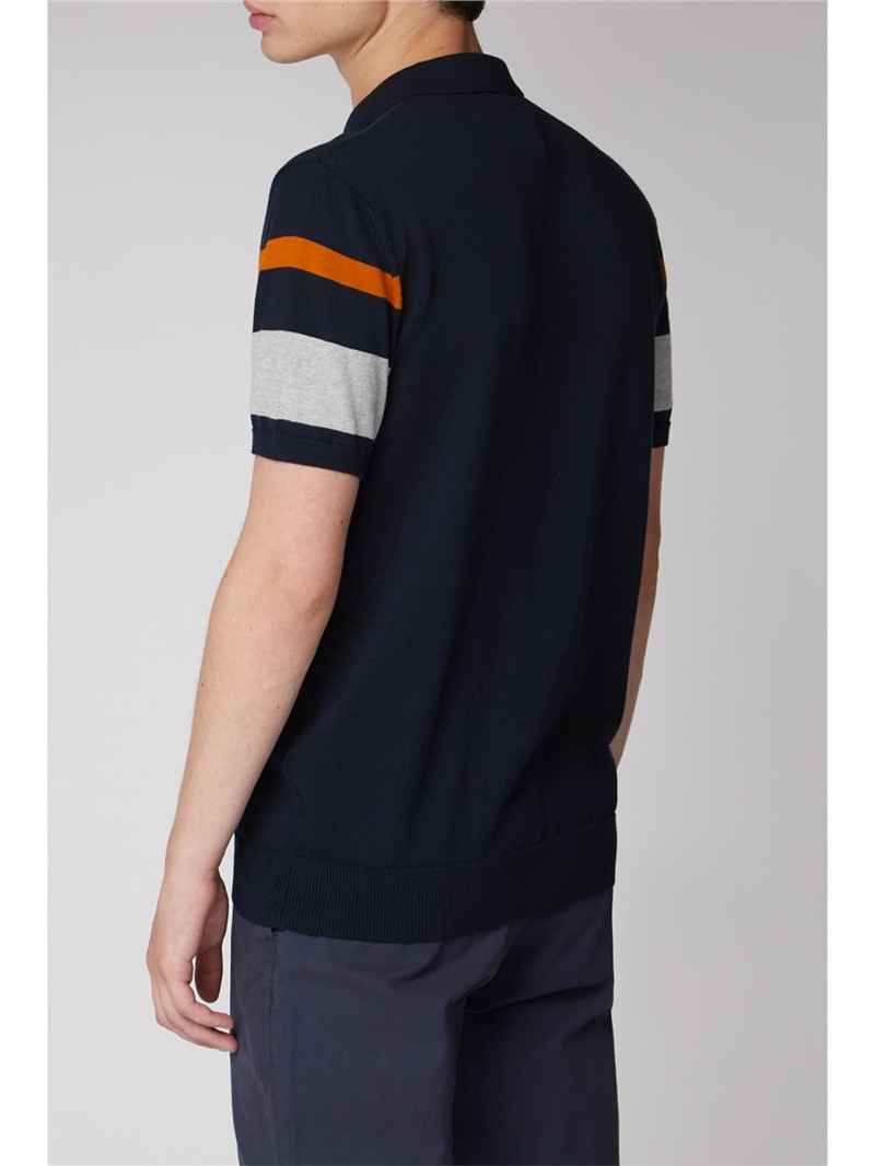  Chest Stripe Knitted Polo