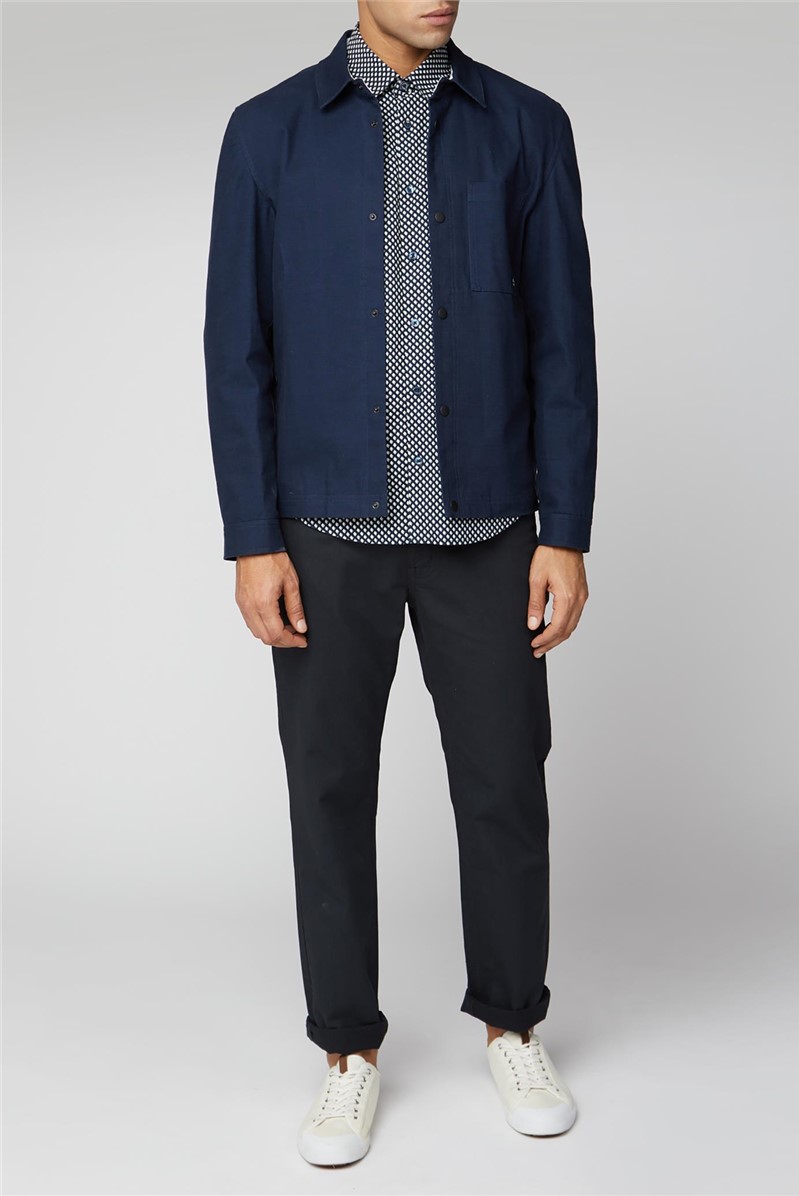 Ben Sherman | Blue & White One Print Shirt | Suit Direct