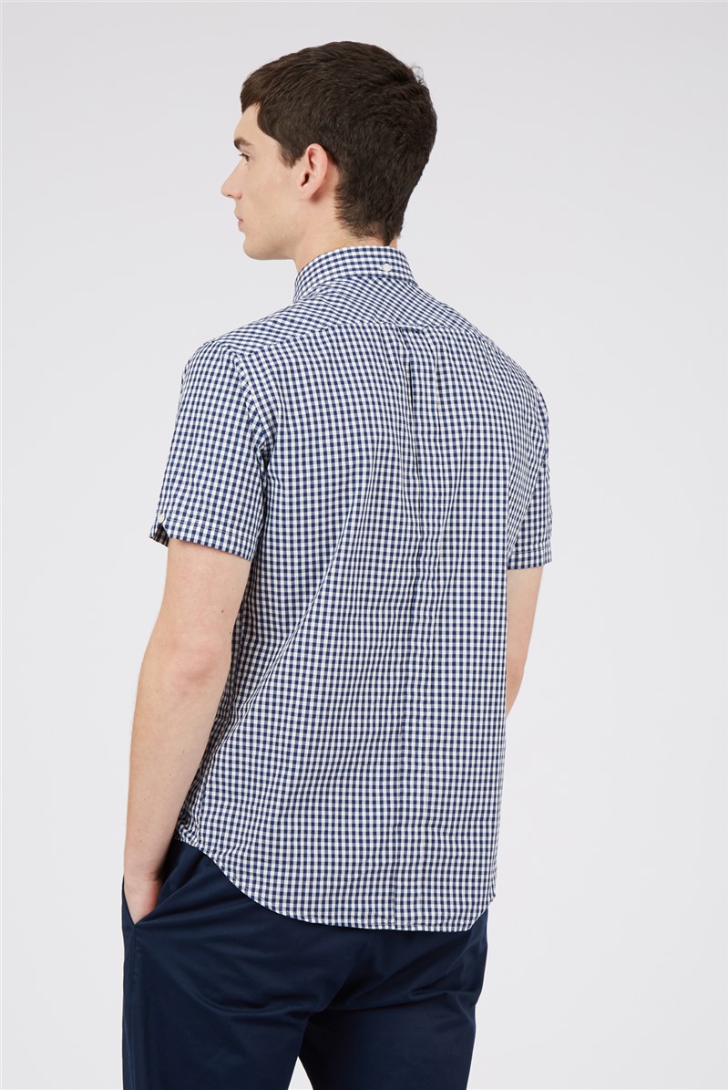 Ben Sherman | Men's Signature Blue Gingham Shirt | Suit Direct