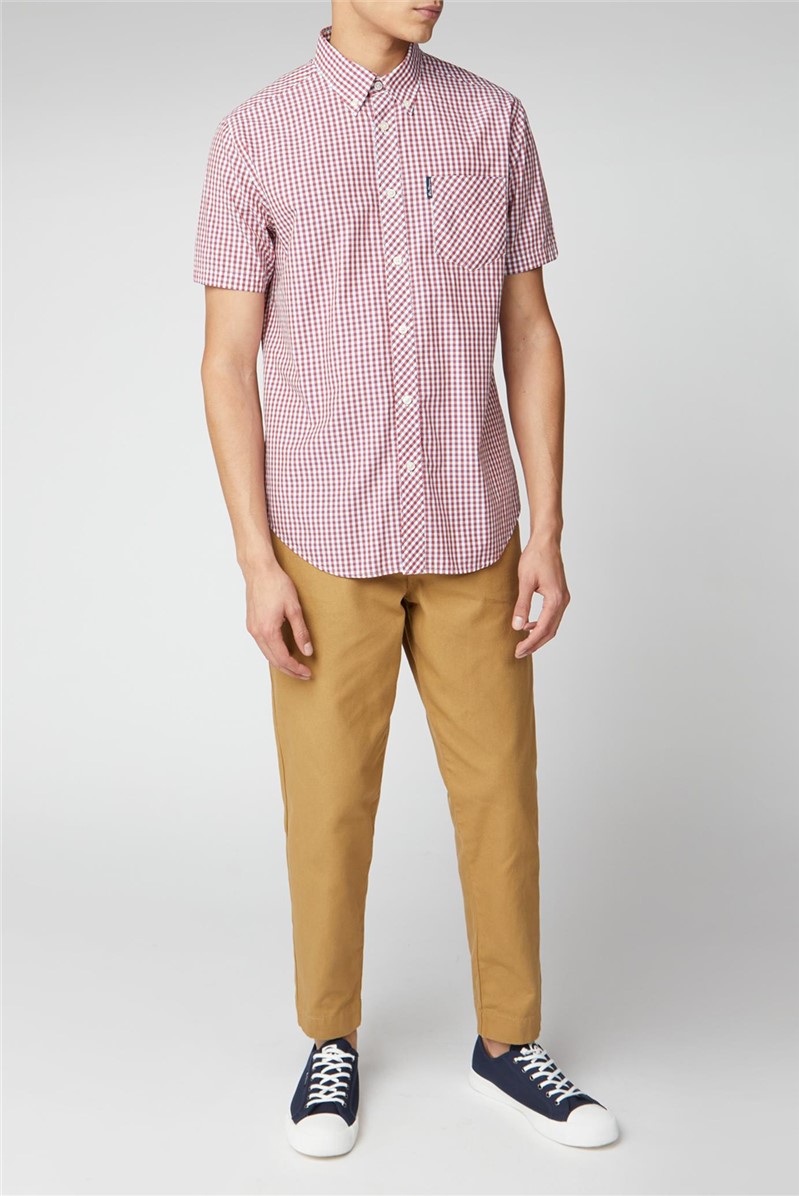  Red Signature Short Sleeved Gingham Shirt