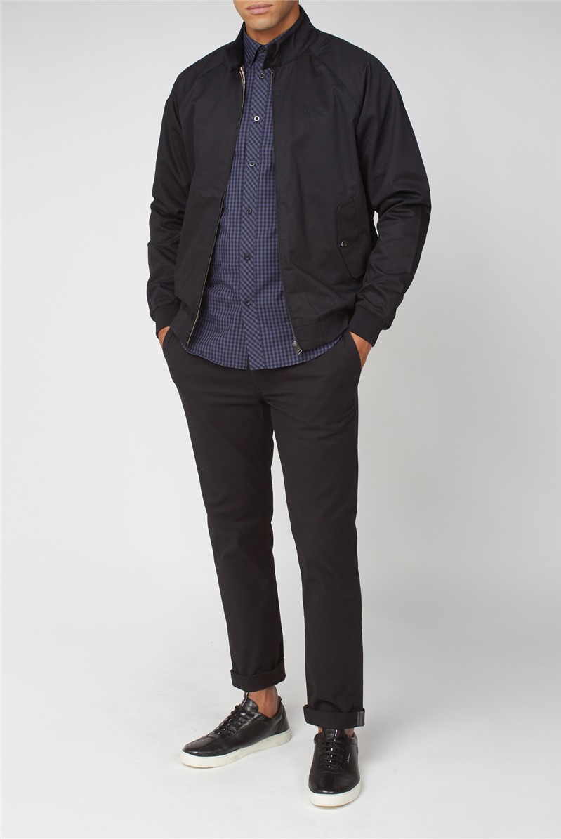 Ben Sherman | Black Slim Fit Stretch Cotton Chinos | Suit Direct