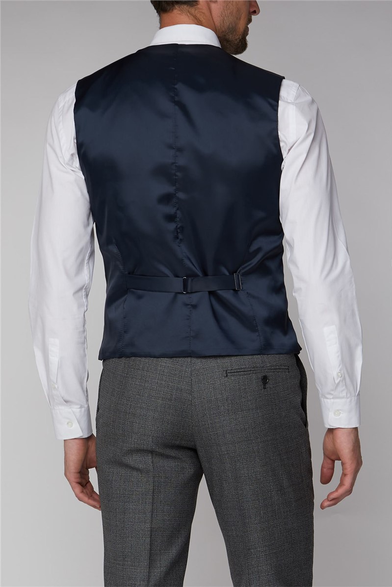  Charcoal Texture Tailored Suit Waistcoat