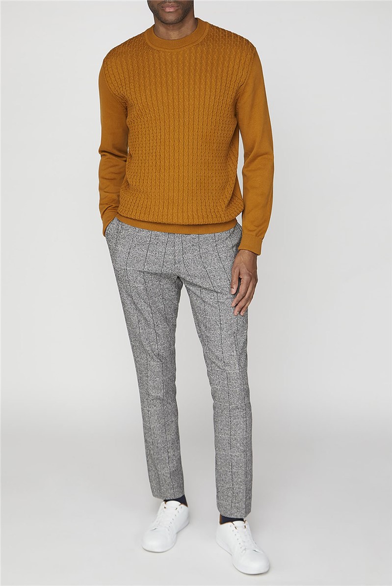 Ben Sherman | Yellow Crew Neck Knit Jumper | SuitDirect.co.uk