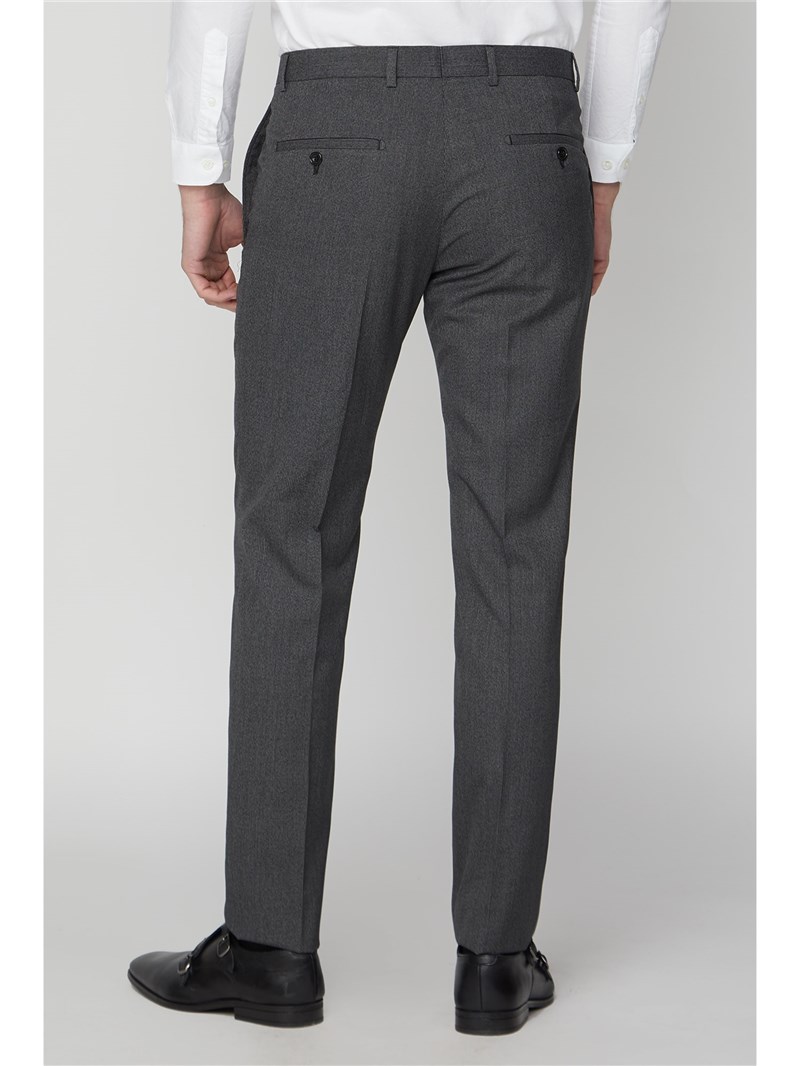  Charcoal Micro Check Slim Fit Trouser