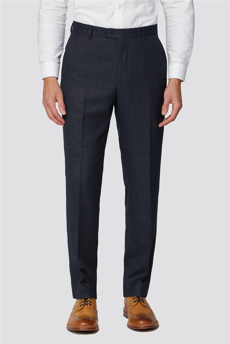  Charcoal Semi Plain Regular Fit Suit Trouser