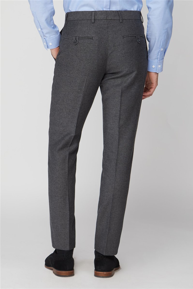 Racing Green Charcoal Honeycomb Texture Tailored Fit Trousers