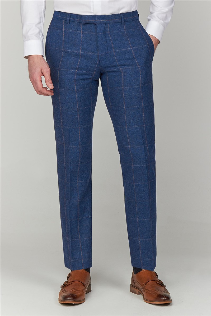  Blue Heritage Tweed Check Trousers