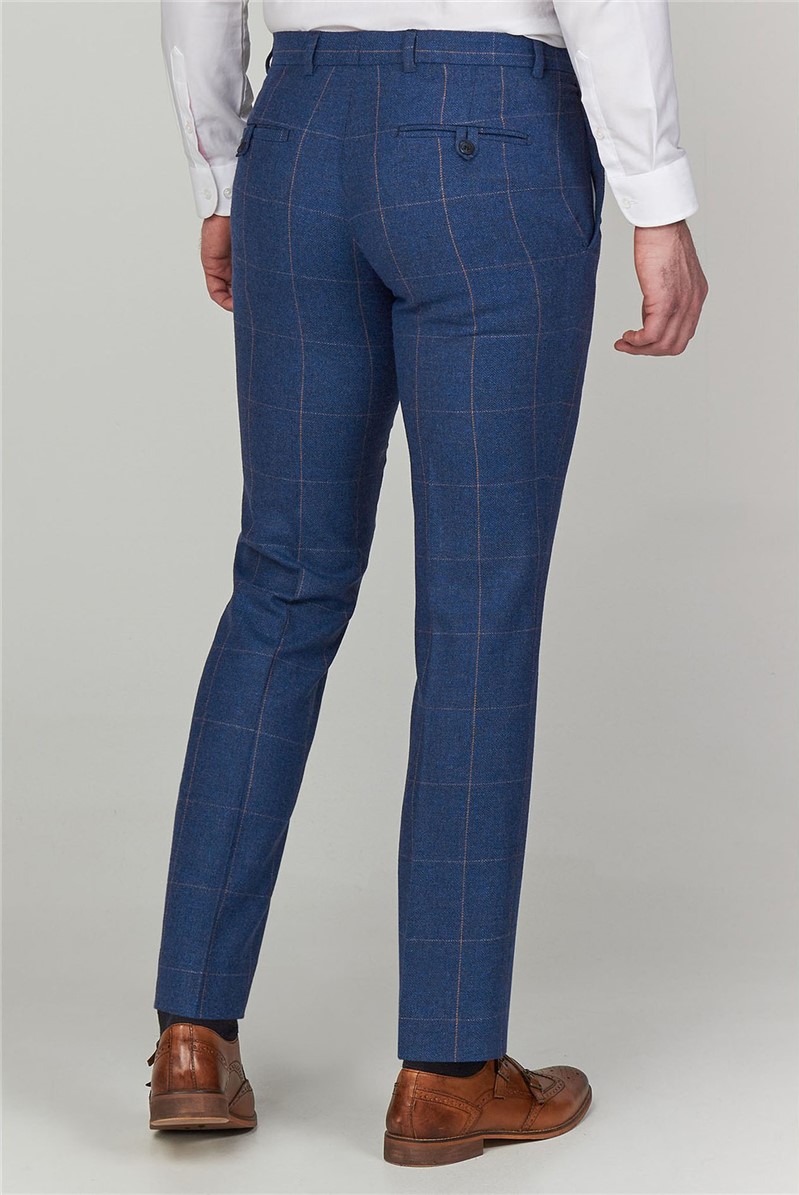  Blue Heritage Tweed Check Trousers