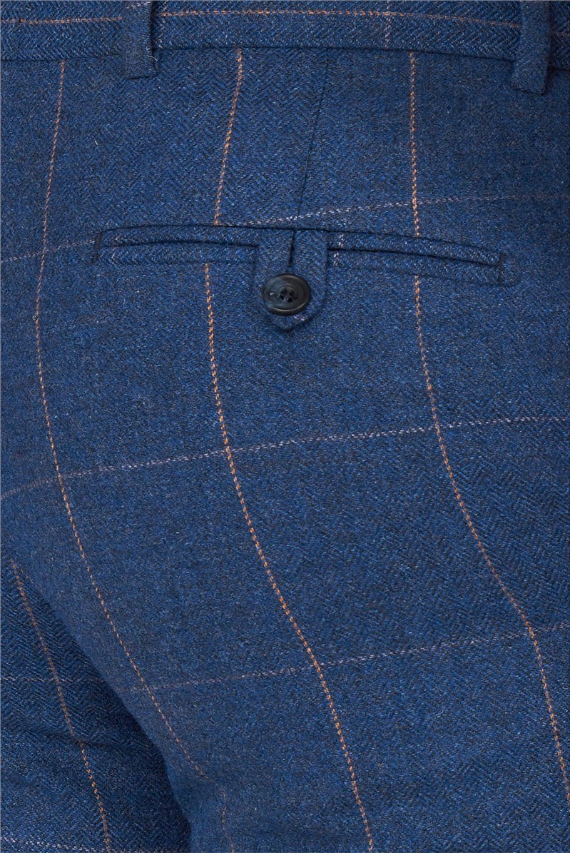  Blue Heritage Tweed Check Trousers