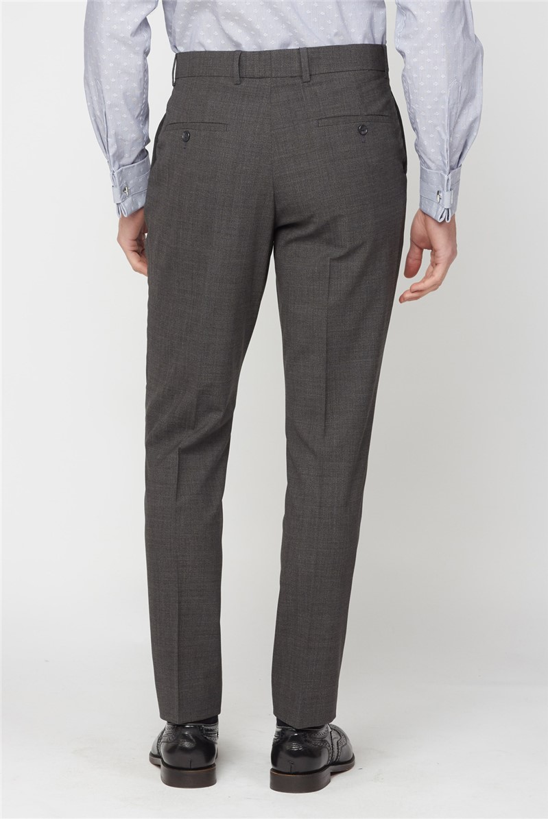 Jeff Banks | Grey Marl Regular Fit Travel Trousers | Suit Direct