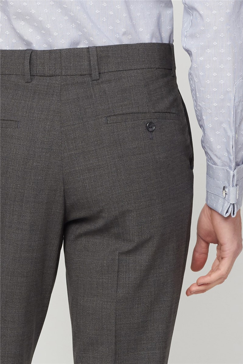 Jeff Banks | Grey Marl Regular Fit Travel Trousers | Suit Direct