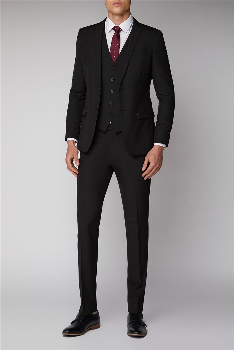 Limehaus Black Stretch Skinny 2 Mens Piece Suit Suit Direct