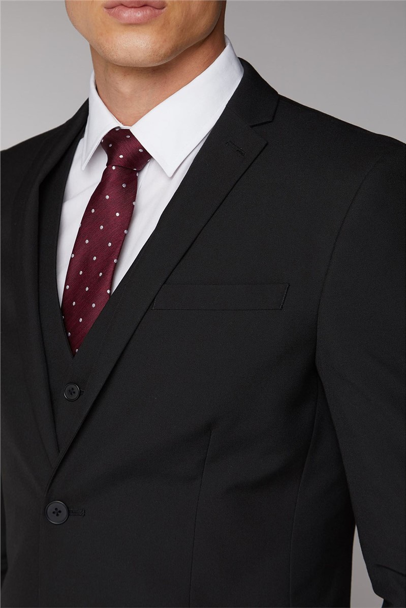 Limehaus | Black Stretch Skinny 2 Mens Piece Suit | Suit Direct