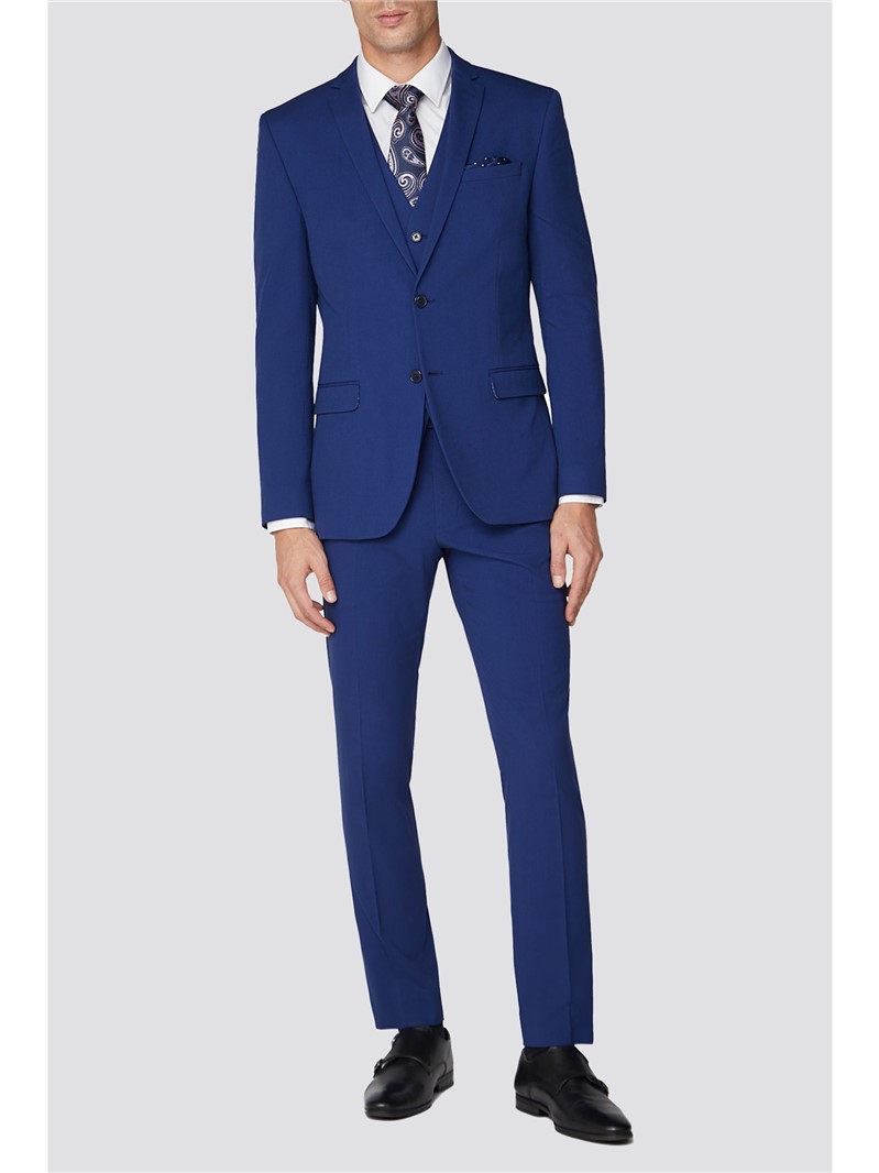 Men's Bright Blue best Suit buy one get one suits free Suit