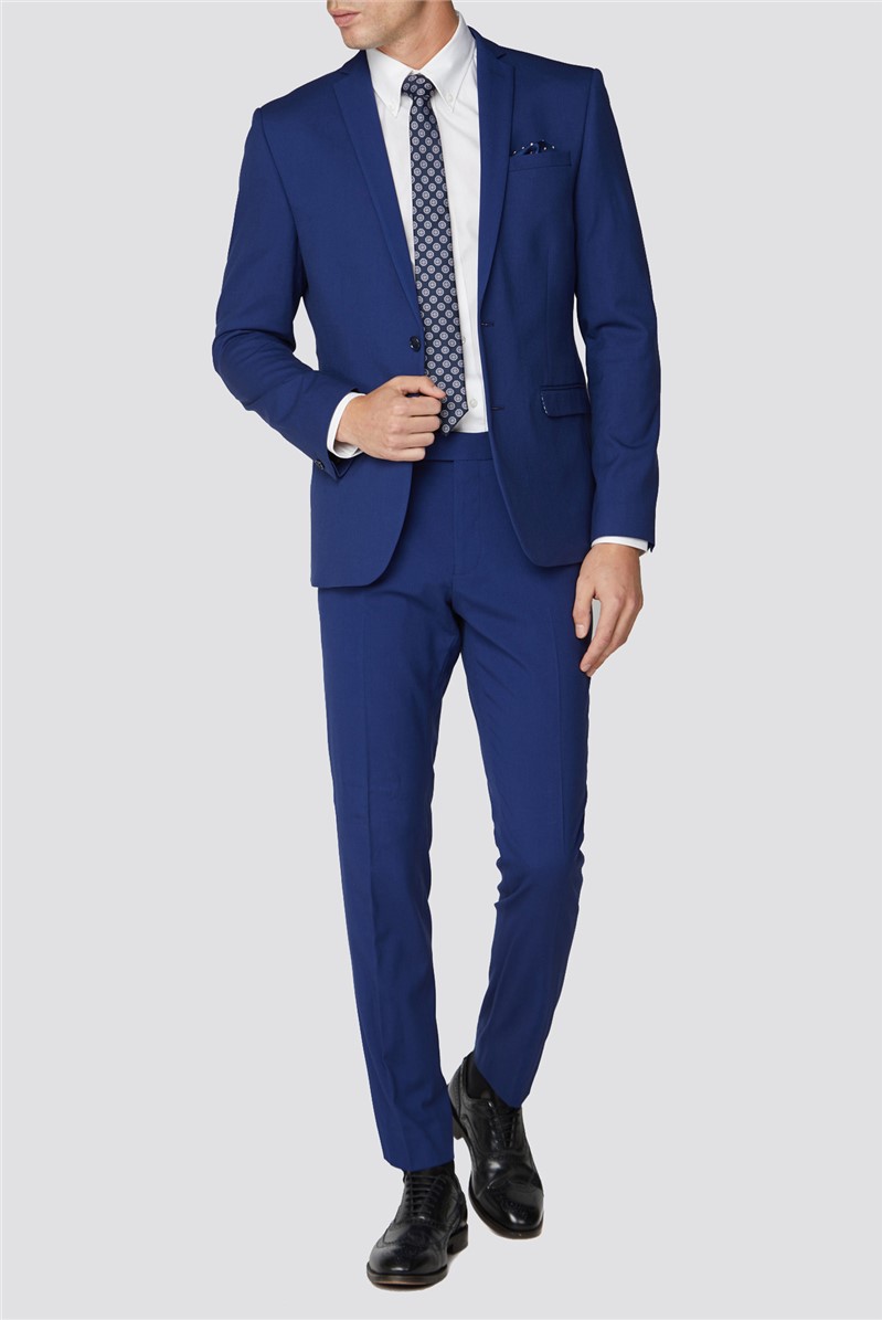 Royal blue shop skinny suit