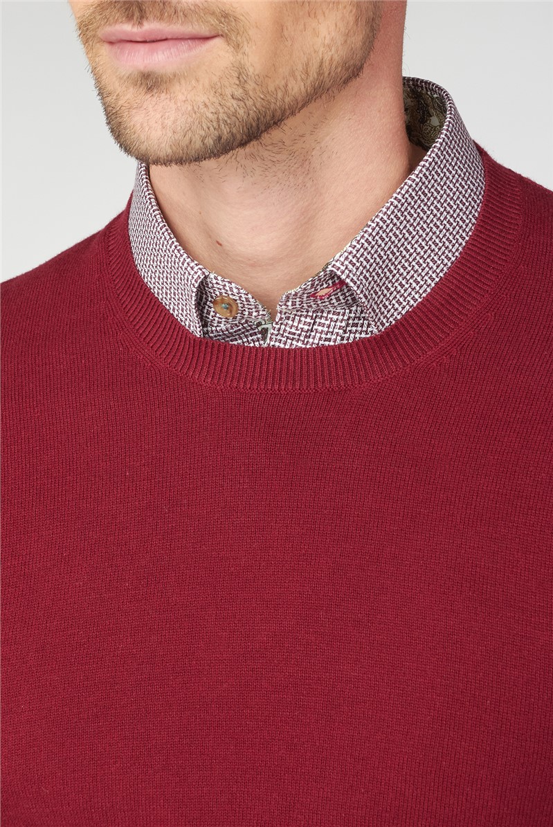  Burgundy Crew Neck